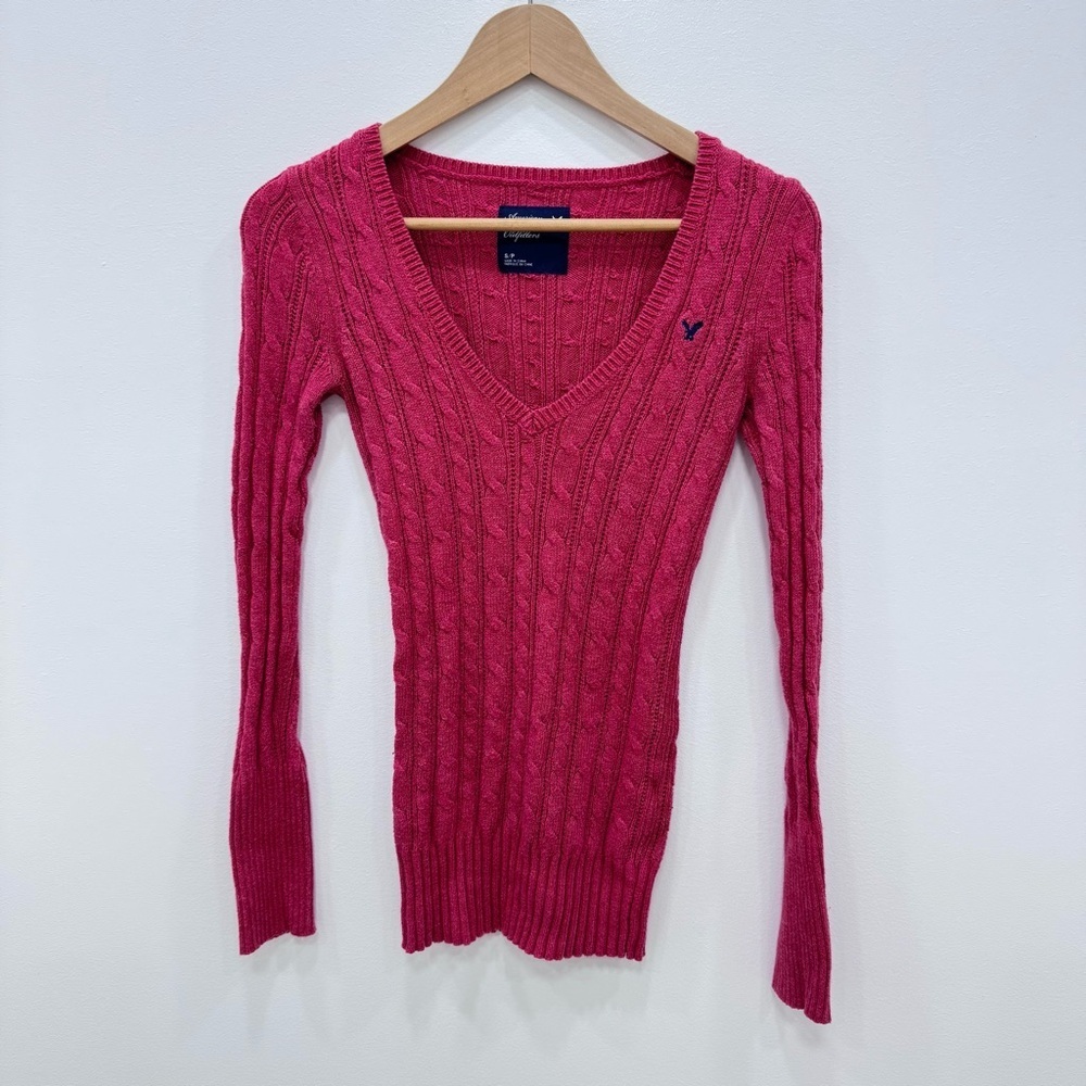 American Eagle Pink Sweater Size Small ASO Elena Vampire Diaries Bella Y2k